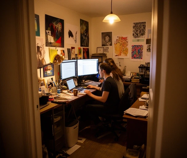 The team at work